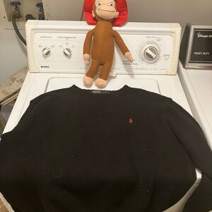 Vintage Y2K Ralph Lauren Red Label Cable Knit Crew Neck Cotton Preppy Sweater Lg